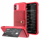 Magnetic Black Leather Wallet Case for iPhone 14 13 11 12 Case Armor Shockproof Card Holder Wallet Flip Cover Buckle Cash Card Sleeve Leather Protective Kickstand Durable High Capacity Phone Case Stevvex