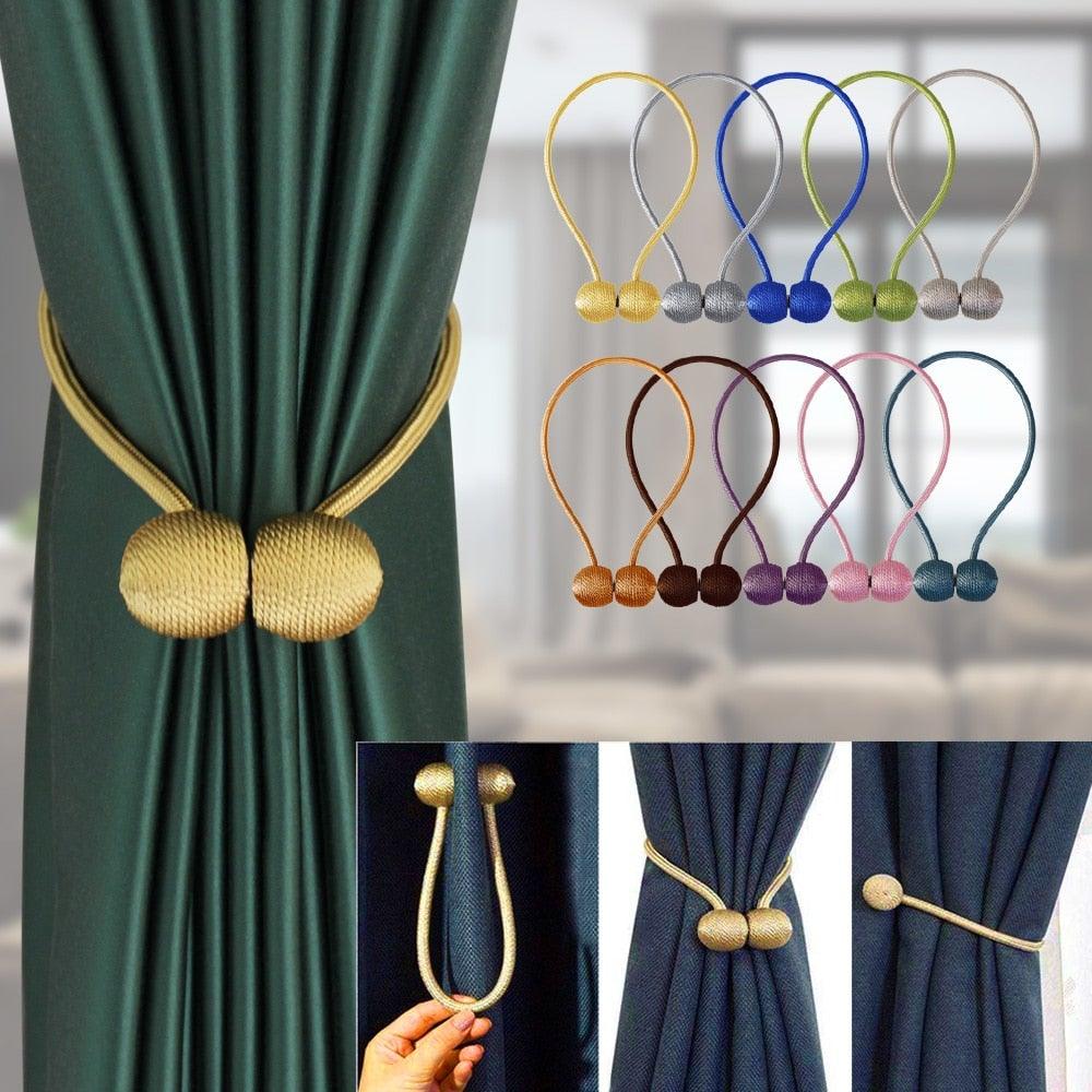 Magnetic Curtain Buckle Holder Tieback Window Accessories Curtain Decorative Curtain Tiebacks  Magnetic Curtain Tiebacks European Style Decorative Curtain Drape Tie With Strong Magnetic For Home And Office Decoration Stevvex