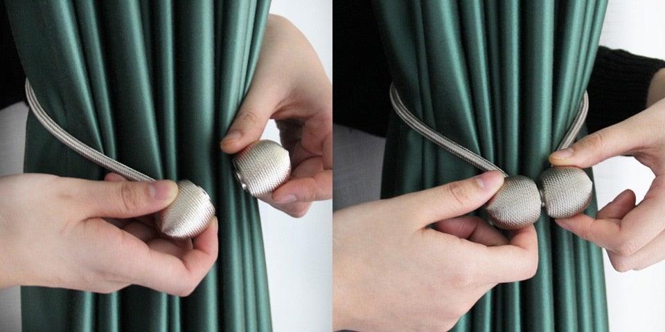 Magnetic Curtain Buckle Holder Tieback Window Accessories Curtain Decorative Curtain Tiebacks  Magnetic Curtain Tiebacks European Style Decorative Curtain Drape Tie With Strong Magnetic For Home And Office Decoration Stevvex