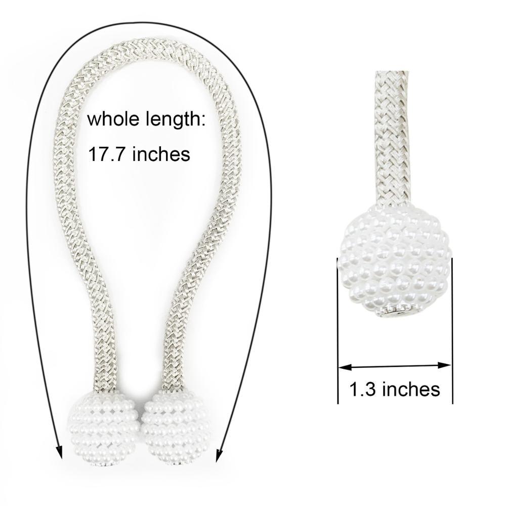 Magnetic Curtain Clip Room Accessories Pearl Ball Curtains Holder Tieback Home Decor Hanging Ball Buckle Tie Back Curtain Tiebacks Pearl Ball Home Curtain Buckle The Most Convenient Tie Backs Weave Clips Rope Straps Holder Stevvex