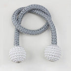 Magnetic Curtain Clip Room Accessories Pearl Ball Curtains Holder Tieback Home Decor Hanging Ball Buckle Tie Back Curtain Tiebacks Pearl Ball Home Curtain Buckle The Most Convenient Tie Backs Weave Clips Rope Straps Holder Stevvex