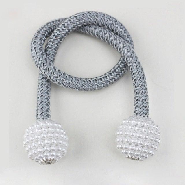 Magnetic Curtain Clip Room Accessories Pearl Ball Curtains Holder Tieback Home Decor Hanging Ball Buckle Tie Back Curtain Tiebacks Pearl Ball Home Curtain Buckle The Most Convenient Tie Backs Weave Clips Rope Straps Holder Stevvex