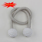 Magnetic Curtain Clip Room Accessories Pearl Ball Curtains Holder Tieback Home Decor Hanging Ball Buckle Tie Back Curtain Tiebacks Pearl Ball Home Curtain Buckle The Most Convenient Tie Backs Weave Clips Rope Straps Holder Stevvex