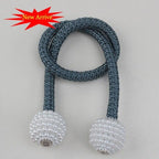 Magnetic Curtain Clip Room Accessories Pearl Ball Curtains Holder Tieback Home Decor Hanging Ball Buckle Tie Back Curtain Tiebacks Pearl Ball Home Curtain Buckle The Most Convenient Tie Backs Weave Clips Rope Straps Holder Stevvex