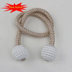 Magnetic Curtain Clip Room Accessories Pearl Ball Curtains Holder Tieback Home Decor Hanging Ball Buckle Tie Back Curtain Tiebacks Pearl Ball Home Curtain Buckle The Most Convenient Tie Backs Weave Clips Rope Straps Holder Stevvex