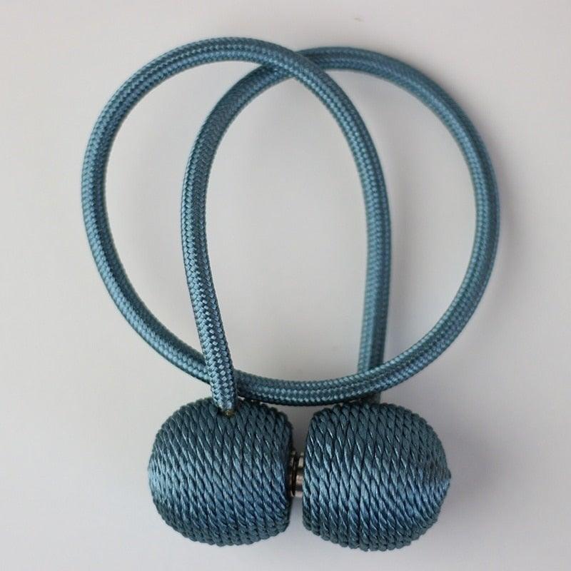 Magnetic Curtain Tieback Buckle Strap Holdbacks Magnet Clip For Curtain Rod Tie Backs Hanging Belts Rope Accessories Upgraded Curtain Buckles European Style Decorative Weave Rope Curtain Holdbacks Holder For Window Decor Curtain Clips Rope Straps Magnet Stevvex
