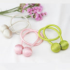Magnetic Curtain Tieback Buckle Strap Holdbacks Magnet Clip For Curtain Rod Tie Backs Hanging Belts Rope Accessories Upgraded Curtain Buckles European Style Decorative Weave Rope Curtain Holdbacks Holder For Window Decor Curtain Clips Rope Straps Magnet Stevvex