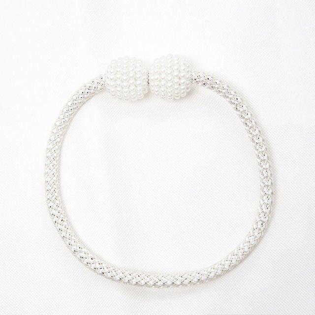 Magnetic Curtain Tieback High Quality Holder Hook Buckle Clip Pretty Modern Polyester Decorative Home Accessories Decorative Curtain Holdbacks Crystal Tie Backs For Curtains Curtain Holders For Window Draperies Stevvex