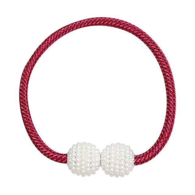 Magnetic Curtain Tieback High Quality Holder Hook Buckle Clip Pretty Modern Polyester Decorative Home Accessories Decorative Curtain Holdbacks Crystal Tie Backs For Curtains Curtain Holders For Window Draperies Stevvex