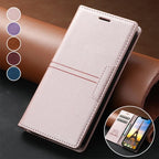 Magnetic Flip Leather Card Slot Wallet Case for iPhone 14 13 12 11 Pro Max Flip Invisible Magnetic Elegant Retro Phone Case Premium Leather PU Soft Flip Cover For iPhone Stevvex