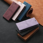 Magnetic Flip Leather Card Slot Wallet Case for iPhone 14 13 12 11 Pro Max Flip Invisible Magnetic Elegant Retro Phone Case Premium Leather PU Soft Flip Cover For iPhone Stevvex