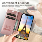 Magnetic Flip Leather Card Slot Wallet Case for iPhone 14 13 12 11 Pro Max Flip Invisible Magnetic Elegant Retro Phone Case Premium Leather PU Soft Flip Cover For iPhone Stevvex