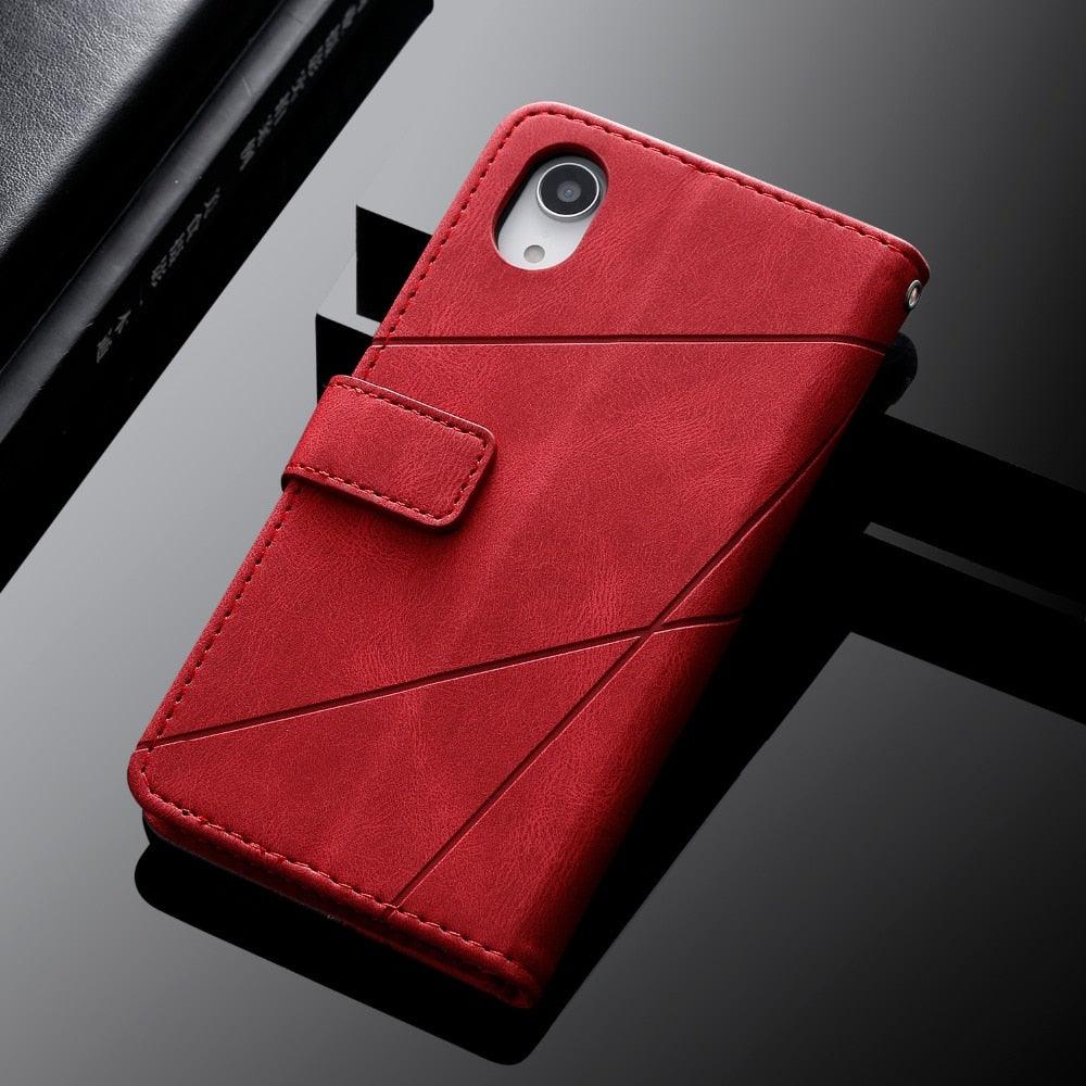 Magnetic Leather Case For iPhone 14 13 12 Mini 11 Pro Max XS XR 7 8 6 6S Plus SE 2023 Luxury Wallet Flip Card Holder Stand Cover Leather Wallet Case Magnetic Buckle Flip Folio Cover For iPhone Stevvex