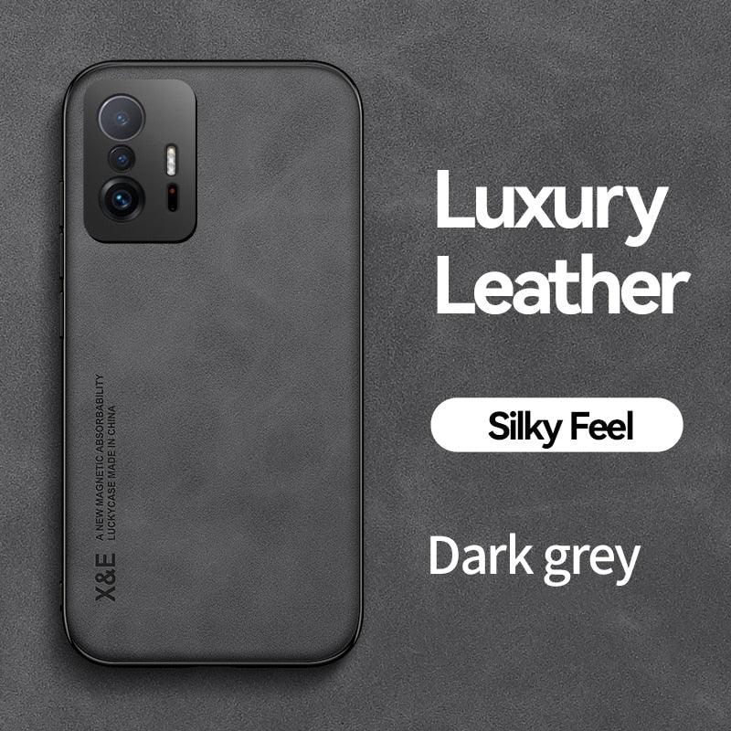 Magnetic Leather Case For Xiaomi Redmi Note 11 10 11E 9 Pro 11s 10s 12 Poco X4 GT Mi 10T 12T 11T 11 Lite 5G NE Cover Extra Thin Premium Mobile Phone Case Genuine Leather Shockproof Phone Cover Stevvex