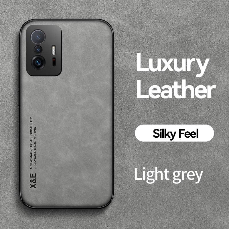 Magnetic Leather Case For Xiaomi Redmi Note 11 10 11E 9 Pro 11s 10s 12 Poco X4 GT Mi 10T 12T 11T 11 Lite 5G NE Cover Extra Thin Premium Mobile Phone Case Genuine Leather Shockproof Phone Cover Stevvex