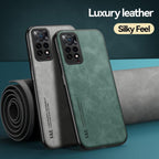 Magnetic Leather Case For Xiaomi Redmi Note 11 10 11E 9 Pro 11s 10s 12 Poco X4 GT Mi 10T 12T 11T 11 Lite 5G NE Cover Extra Thin Premium Mobile Phone Case Genuine Leather Shockproof Phone Cover Stevvex
