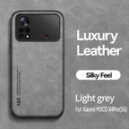 Magnetic Leather Case For Xiaomi Redmi Note 11 10 11E 9 Pro 11s 10s 12 Poco X4 GT Mi 10T 12T 11T 11 Lite 5G NE Cover Extra Thin Premium Mobile Phone Case Genuine Leather Shockproof Phone Cover Stevvex