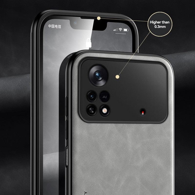 Magnetic Leather Case For Xiaomi Redmi Note 11 10 11E 9 Pro 11s 10s 12 Poco X4 GT Mi 10T 12T 11T 11 Lite 5G NE Cover Extra Thin Premium Mobile Phone Case Genuine Leather Shockproof Phone Cover Stevvex
