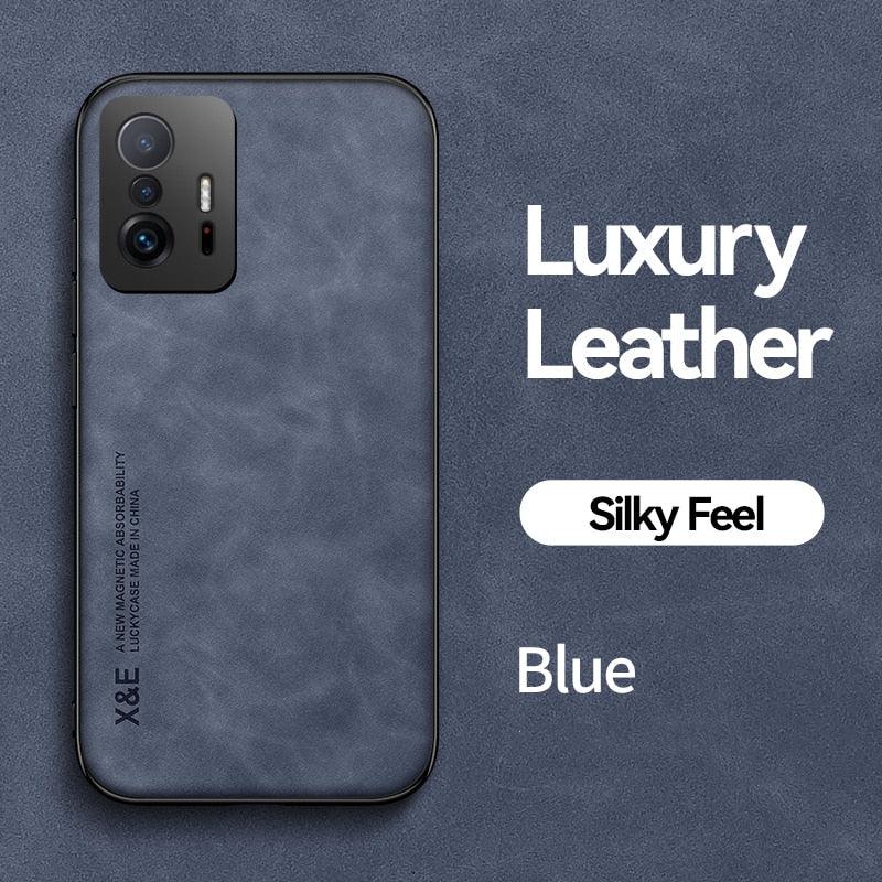 Magnetic Leather Case For Xiaomi Redmi Note 11 10 11E 9 Pro 11s 10s 12 Poco X4 GT Mi 10T 12T 11T 11 Lite 5G NE Cover Extra Thin Premium Mobile Phone Case Genuine Leather Shockproof Phone Cover Stevvex