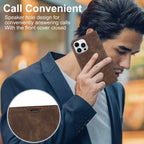 Magnetic Leather Wallet Phone Cover for iPhone 14 Plus 13 Pro Max 12 Mini for Wireless Charging Kickstand Card Case Magnetic Flip PU Leather Phone Case with Card Holder Slots Kickstand Shockproof Case Stevvex