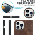Magnetic Leather Wallet Phone Cover for iPhone 14 Plus 13 Pro Max 12 Mini for Wireless Charging Kickstand Card Case Magnetic Flip PU Leather Phone Case with Card Holder Slots Kickstand Shockproof Case Stevvex