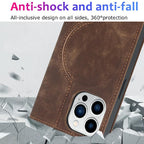 Magnetic Leather Wallet Phone Cover for iPhone 14 Plus 13 Pro Max 12 Mini for Wireless Charging Kickstand Card Case Magnetic Flip PU Leather Phone Case with Card Holder Slots Kickstand Shockproof Case Stevvex