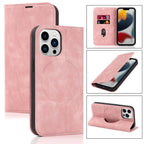 Magnetic Leather Wallet Phone Cover for iPhone 14 Plus 13 Pro Max 12 Mini for Wireless Charging Kickstand Card Case Magnetic Flip PU Leather Phone Case with Card Holder Slots Kickstand Shockproof Case Stevvex