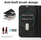Magnetic Leather Wallet Phone Cover for iPhone 14 Plus 13 Pro Max 12 Mini for Wireless Charging Kickstand Card Case Magnetic Flip PU Leather Phone Case with Card Holder Slots Kickstand Shockproof Case Stevvex