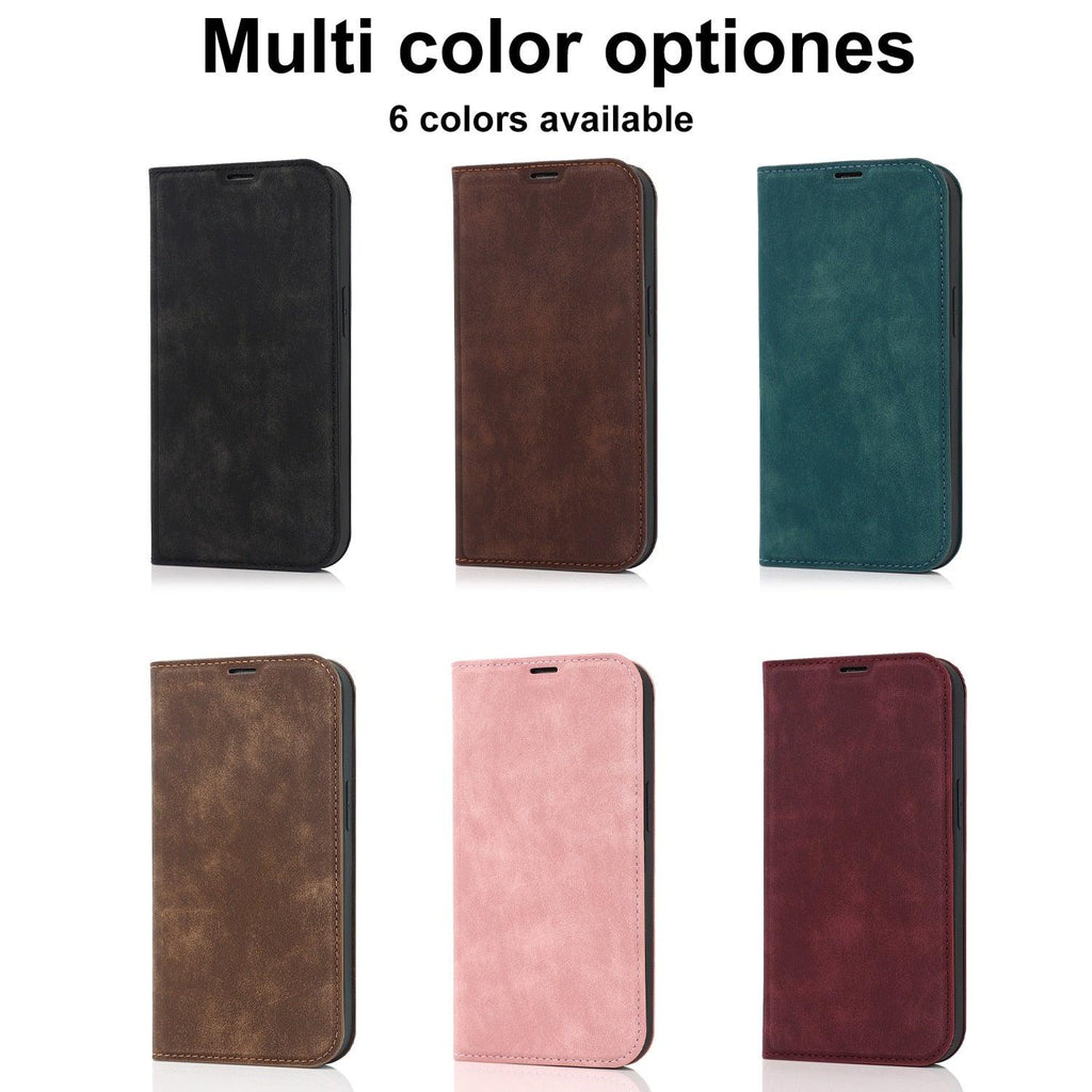 Magnetic Leather Wallet Phone Cover for iPhone 14 Plus 13 Pro Max 12 Mini for Wireless Charging Kickstand Card Case Magnetic Flip PU Leather Phone Case with Card Holder Slots Kickstand Shockproof Case Stevvex