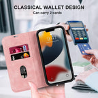 Magnetic Leather Wallet Phone Cover for iPhone 14 Plus 13 Pro Max 12 Mini for Wireless Charging Kickstand Card Case Magnetic Flip PU Leather Phone Case with Card Holder Slots Kickstand Shockproof Case Stevvex