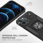 Magnetic Metal Ring Stand Holder Phone Case Cover For iPhone 11 12 13 14 Pro Max Xs XR X 8 7 6 6s Plus Rotating Ring Kickstand Fit Magnetic Car Mount Heavy Duty Dual Layer Shockproof Phone Case Stevvex