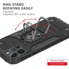 Magnetic Metal Ring Stand Holder Phone Case Cover For iPhone 11 12 13 14 Pro Max Xs XR X 8 7 6 6s Plus Rotating Ring Kickstand Fit Magnetic Car Mount Heavy Duty Dual Layer Shockproof Phone Case Stevvex
