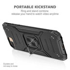 Magnetic Metal Ring Stand Holder Phone Case Cover For iPhone 11 12 13 14 Pro Max Xs XR X 8 7 6 6s Plus Rotating Ring Kickstand Fit Magnetic Car Mount Heavy Duty Dual Layer Shockproof Phone Case Stevvex
