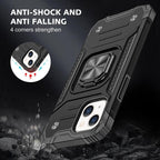 Magnetic Metal Ring Stand Holder Phone Case Cover For iPhone 11 12 13 14 Pro Max Xs XR X 8 7 6 6s Plus Rotating Ring Kickstand Fit Magnetic Car Mount Heavy Duty Dual Layer Shockproof Phone Case Stevvex