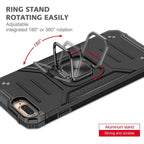 Magnetic Metal Ring Stand Holder Phone Case Cover For iPhone 11 12 13 14 Pro Max Xs XR X 8 7 6 6s Plus Rotating Ring Kickstand Fit Magnetic Car Mount Heavy Duty Dual Layer Shockproof Phone Case Stevvex