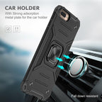 Magnetic Metal Ring Stand Holder Phone Case Cover For iPhone 11 12 13 14 Pro Max Xs XR X 8 7 6 6s Plus Rotating Ring Kickstand Fit Magnetic Car Mount Heavy Duty Dual Layer Shockproof Phone Case Stevvex
