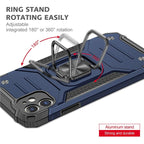 Magnetic Metal Ring Stand Holder Phone Case Cover For iPhone 11 12 13 14 Pro Max Xs XR X 8 7 6 6s Plus Rotating Ring Kickstand Fit Magnetic Car Mount Heavy Duty Dual Layer Shockproof Phone Case Stevvex