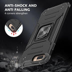Magnetic Metal Ring Stand Holder Phone Case Cover For iPhone 11 12 13 14 Pro Max Xs XR X 8 7 6 6s Plus Rotating Ring Kickstand Fit Magnetic Car Mount Heavy Duty Dual Layer Shockproof Phone Case Stevvex