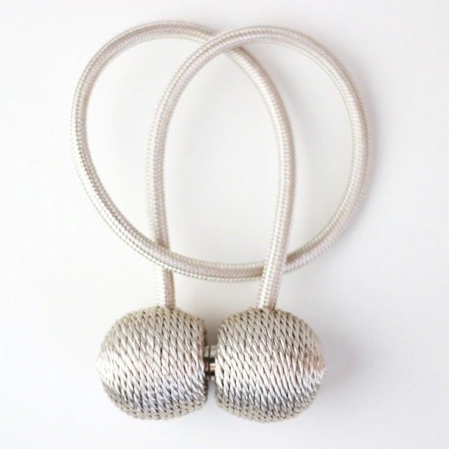 Magnetic Pearl Ball Curtain Tiebacks Accessories Holdbacks Buckle Accessory Buckles Clasp Clips Curtain Hook Holder Holder Clips For Home Office Window 49CM Stevvex