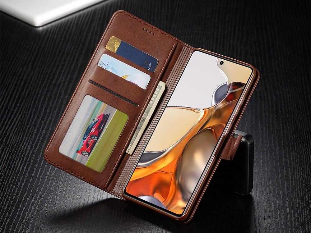 Magnetic PU Leather Wallet-Style Phone Case Fashion Flip Case with Card Slot Leather Case for Xiaomi 12T 11T Poco X4 GT X3 M3 M4 Pro NFC F4 F3 Flip Cover Mi 11 Lite 10T Redmi 9C Note 11S 10S 9S 9T 9A 8T 7 Stevvex