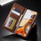 Magnetic PU Leather Wallet-Style Phone Case Fashion Flip Case with Card Slot Leather Case for Xiaomi 12T 11T Poco X4 GT X3 M3 M4 Pro NFC F4 F3 Flip Cover Mi 11 Lite 10T Redmi 9C Note 11S 10S 9S 9T 9A 8T 7 Stevvex