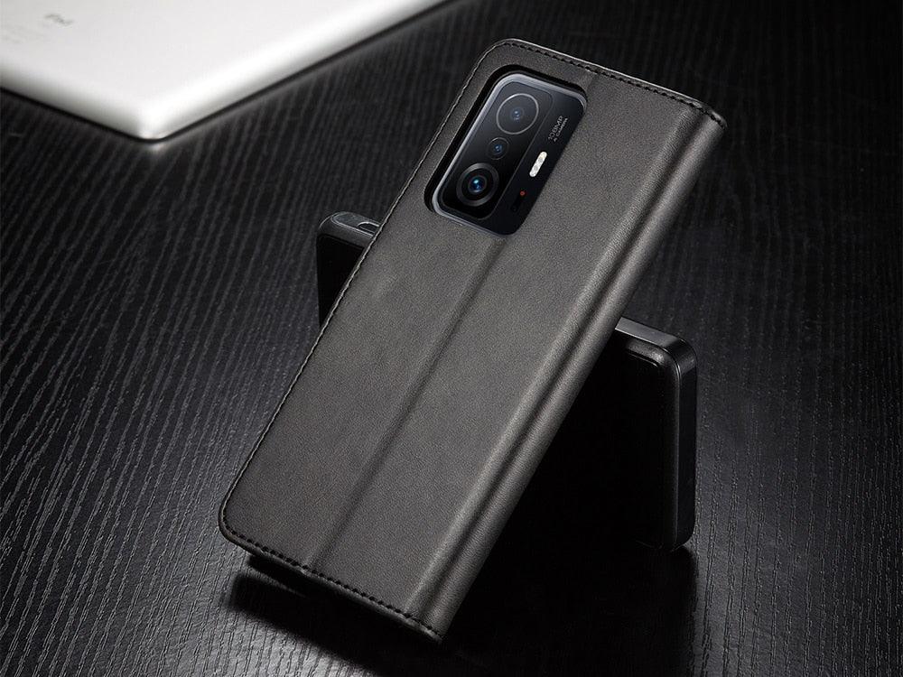 Magnetic PU Leather Wallet-Style Phone Case Fashion Flip Case with Card Slot Leather Case for Xiaomi 12T 11T Poco X4 GT X3 M3 M4 Pro NFC F4 F3 Flip Cover Mi 11 Lite 10T Redmi 9C Note 11S 10S 9S 9T 9A 8T 7 Stevvex