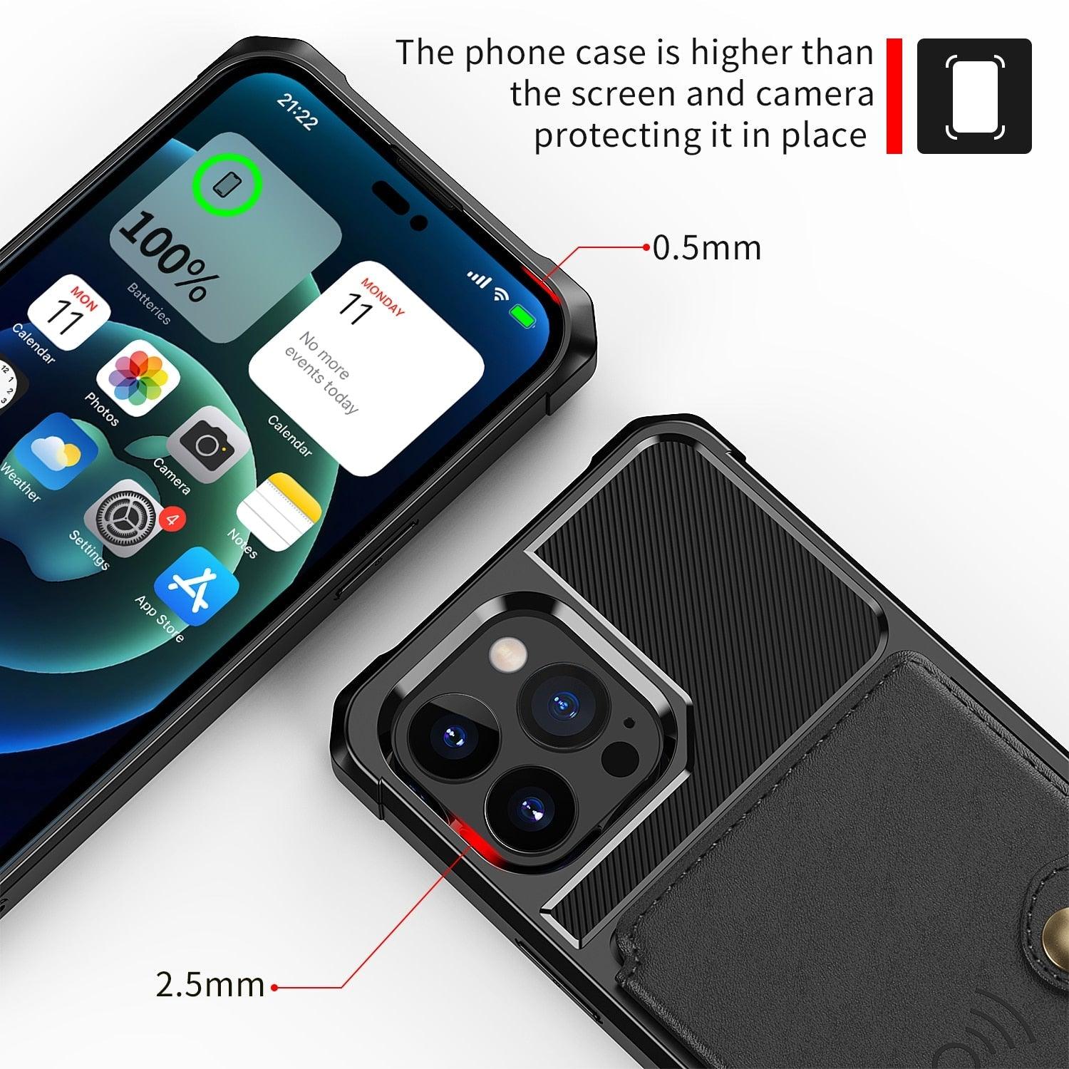 Magnetic Wallet Leather Case For iPhone 14 13 12 11 Pro Max XS Phone Cases Stand X  Anti drop Cards Soft Cover Functional Case Compatible with iPhone Stevvex