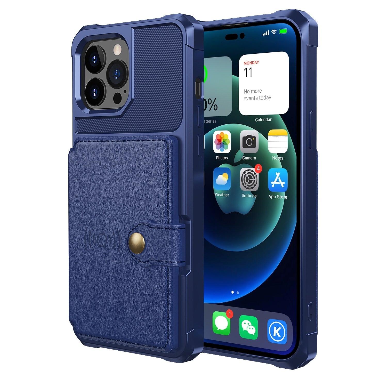 Magnetic Wallet Leather Case For iPhone 14 13 12 11 Pro Max XS Phone Cases Stand X  Anti drop Cards Soft Cover Functional Case Compatible with iPhone Stevvex