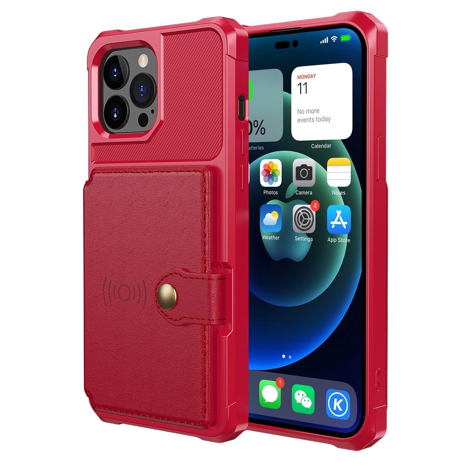 Magnetic Wallet Leather Case For iPhone 14 13 12 11 Pro Max XS Phone Cases Stand X  Anti drop Cards Soft Cover Functional Case Compatible with iPhone Stevvex
