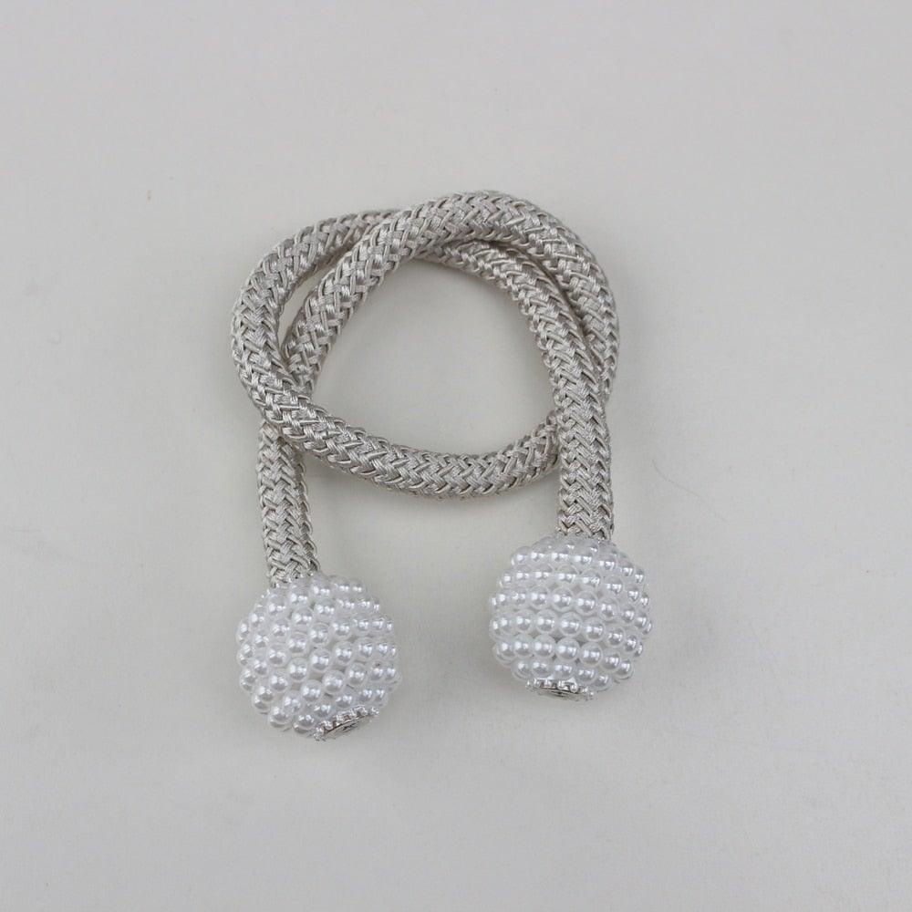 Magnets Curtains Clamps Curtain Holder Pompom Tieback Magnetic Clips Hanging Balls Tie Back Home Decoration Accessories Magnetic Curtain Tiebacks European Style Decorative Curtain Drape Tie With Strong Magnetic For Home And Office Decoration Stevvex