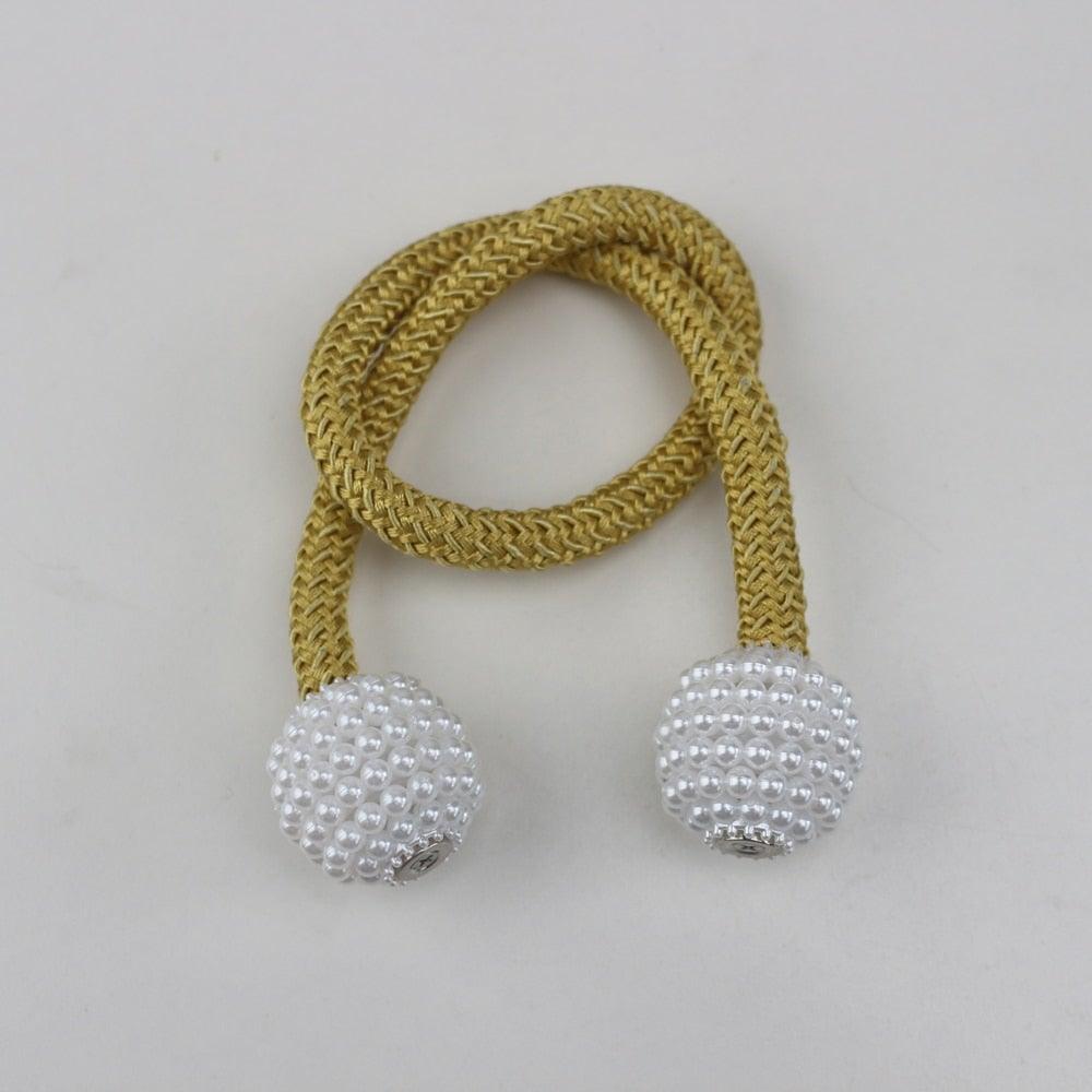 Magnets Curtains Clamps Curtain Holder Pompom Tieback Magnetic Clips Hanging Balls Tie Back Home Decoration Accessories Magnetic Curtain Tiebacks European Style Decorative Curtain Drape Tie With Strong Magnetic For Home And Office Decoration Stevvex