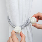 Magnets Curtains Clamps Curtain Holder Pompom Tieback Magnetic Clips Hanging Balls Tie Back Home Decoration Accessories Magnetic Curtain Tiebacks European Style Decorative Curtain Drape Tie With Strong Magnetic For Home And Office Decoration Stevvex
