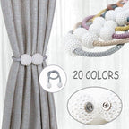 Magnets Curtains Clamps Curtain Holder Pompom Tieback Magnetic Clips Hanging Balls Tie Back Home Decoration Accessories Magnetic Curtain Tiebacks European Style Decorative Curtain Drape Tie With Strong Magnetic For Home And Office Decoration Stevvex