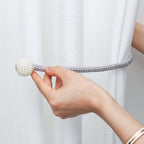 Magnets Curtains Clamps Curtain Holder Pompom Tieback Magnetic Clips Hanging Balls Tie Back Home Decoration Accessories Magnetic Curtain Tiebacks European Style Decorative Curtain Drape Tie With Strong Magnetic For Home And Office Decoration Stevvex